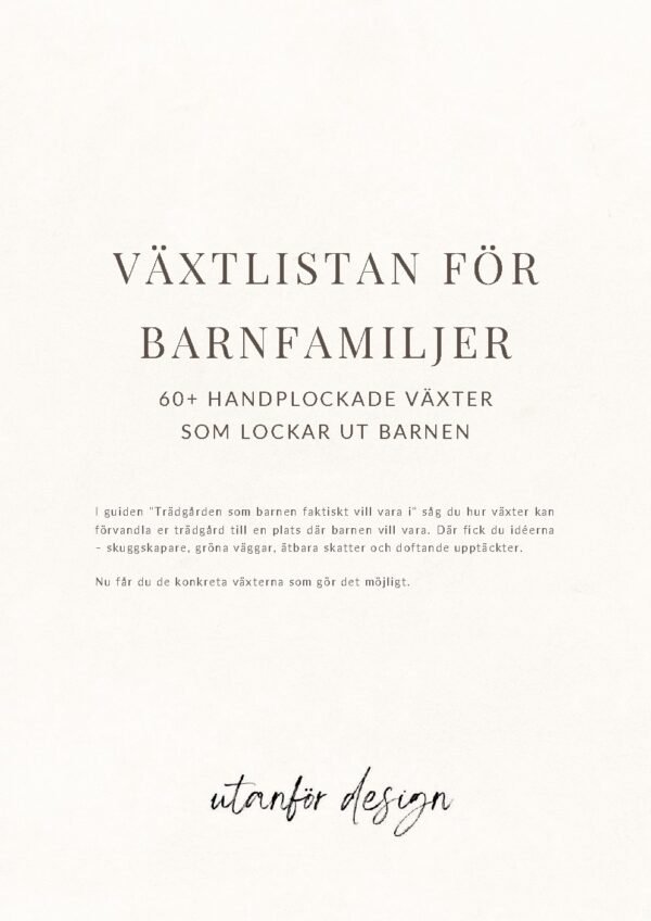 Växtlistan för barnfamiljer