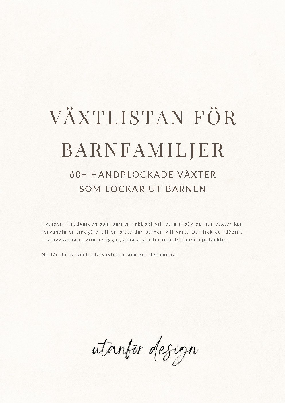 Växtlistan för barnfamiljer